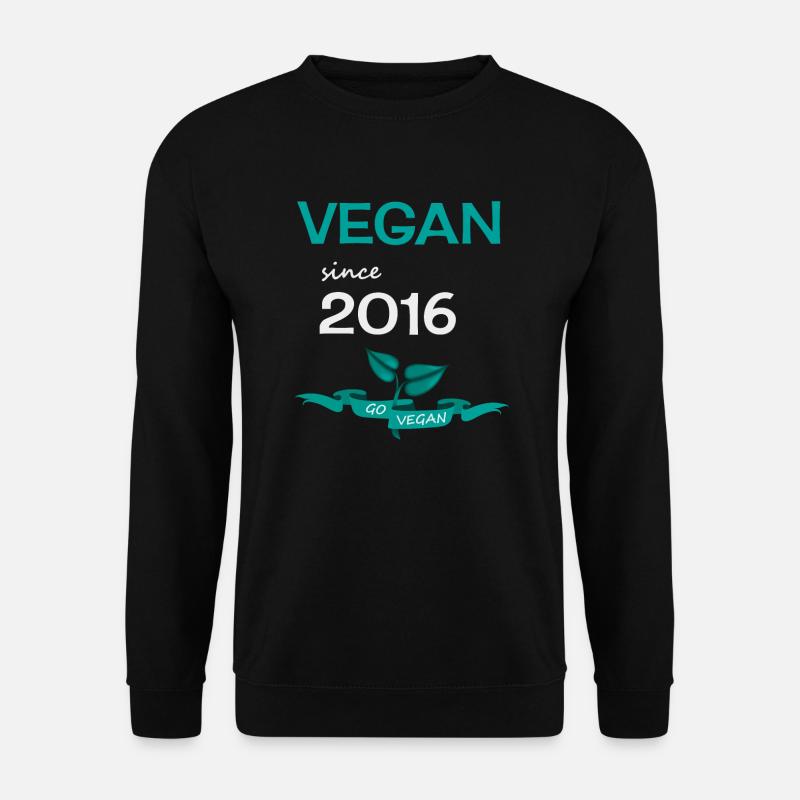 Vegan since 2016, Go Vegan - Unisex Pullover - Schwarz
