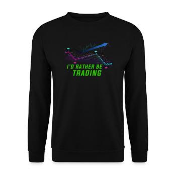 Chemise de trader - Je préfère trader - Sweat-shirt Unisexe - noir - Devant - Alina (178cm) & Michal (187cm)