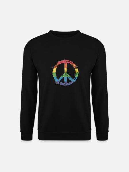 Peace LGBT Love Gay Pride Bi Queer Gay Lesbian - Unisex Sweatshirt - black