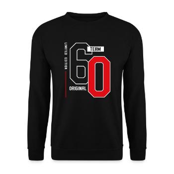 60 Year Old - 60th Birthday Funny Gift - Unisex Pullover - Schwarz - Vorne - Alina (178cm) & Michal (187cm)