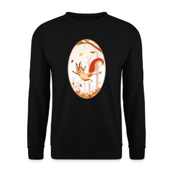 Squirrel Squirrel Chipmunk Gift - Unisex Sweatshirt - black - Front - Alina (178cm) & Michal (187cm)