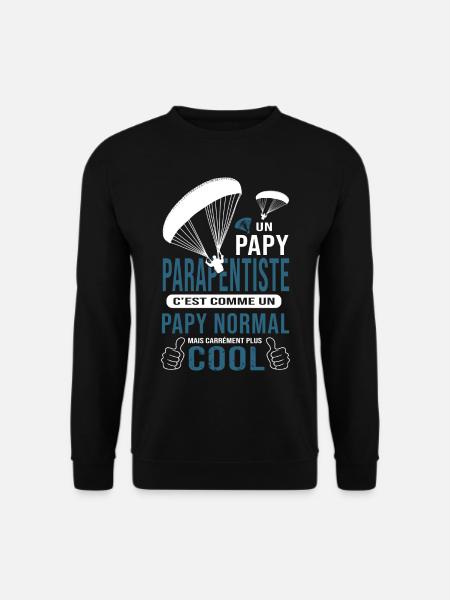 PAPY PARAPENTISTE cadeau parapente - Sweat-shirt Unisexe - noir