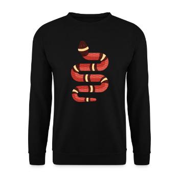 Snake Design Snakes Pet Reptile Gift - Unisex Sweatshirt - black - Front - Alina (178cm) & Michal (187cm)