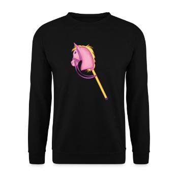 Buntes Steckenpferd Cool Hobby Horse Cadeaux - Sweat-shirt Unisexe - noir - Devant - Alina (178cm) & Michal (187cm)