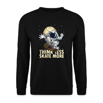 Skateboarder Skateboard Saying Astronaut Skater - Unisex Sweatshirt - black - Front - Alina (178cm) & Michal (187cm)