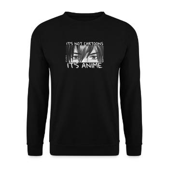Ce ne sont pas des dessins animés - c’est anime - Shounen - Sweat-shirt Unisexe - noir - Devant - Alina (178cm) & Michal (187cm)