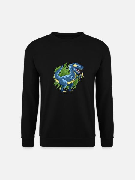 Banana Raptor dinosaures mange la banane drôle vegan - Sweat-shirt Unisexe - noir