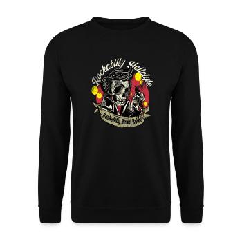Rockabilly Rebel Rules Rockabilly Hellstyle - Sweat-shirt Unisexe - noir - Devant - Alina (178cm) & Michal (187cm)