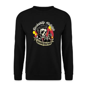 Rockabilly Rebel Rules Rockabilly Hellstyle - Sweat-shirt Unisexe - noir - Devant - Alina (178cm) & Michal (187cm)