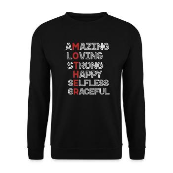 Mother Definition - Mothers’s Day Gift - Sweat-shirt Unisexe - noir - Devant - Alina (178cm) & Michal (187cm)