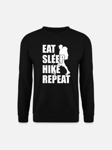 Eating Sleeping Hiking Repeat Wanderers - Unisex Sweatshirt - black