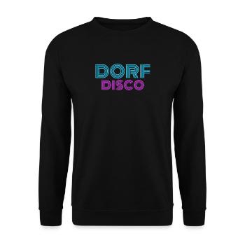 Dorf Disco Legenden Ackerparty - Unisex Pullover - Schwarz - Vorne - Alina (178cm) & Michal (187cm)