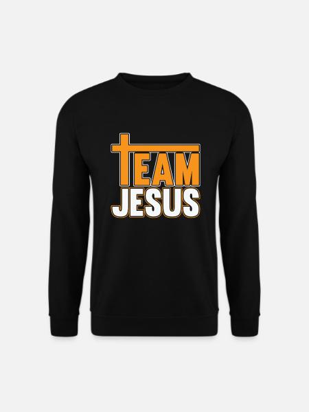 Team Jesus mit Kreuz T für Bibel Fans - Unisex Pullover - Schwarz