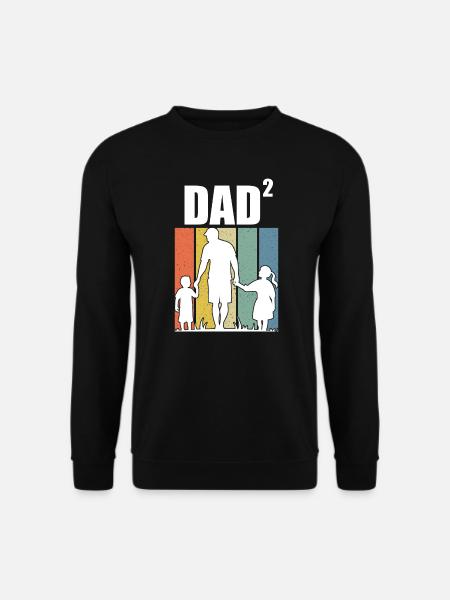 Dad hoch 2, Vater von zwei - Unisex Pullover - Schwarz