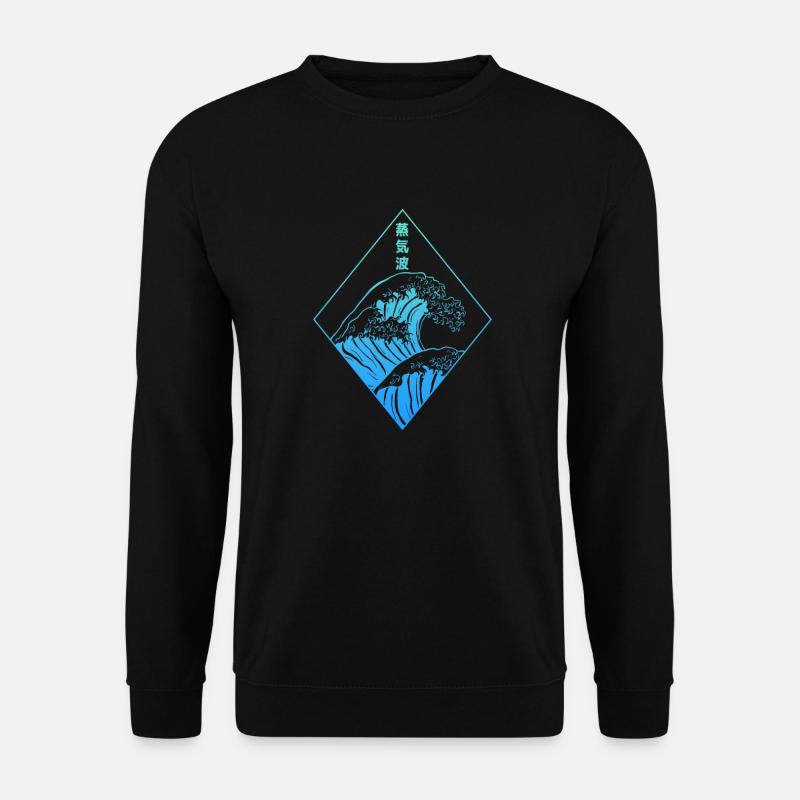 Great Wave of Kanagawa - Unisex Pullover - Schwarz