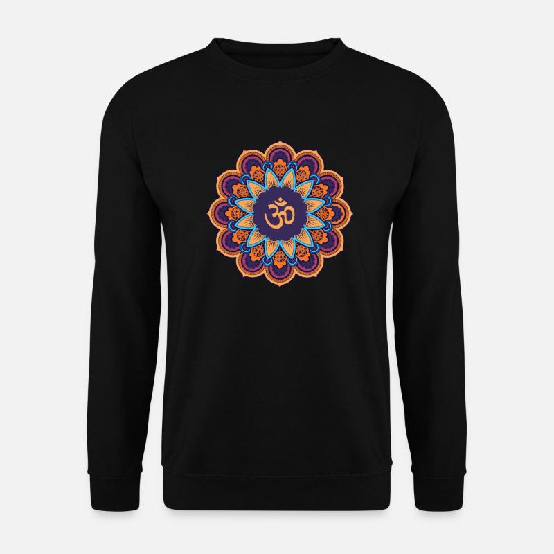 Mandala Zitat Om - Unisex Pullover - Schwarz