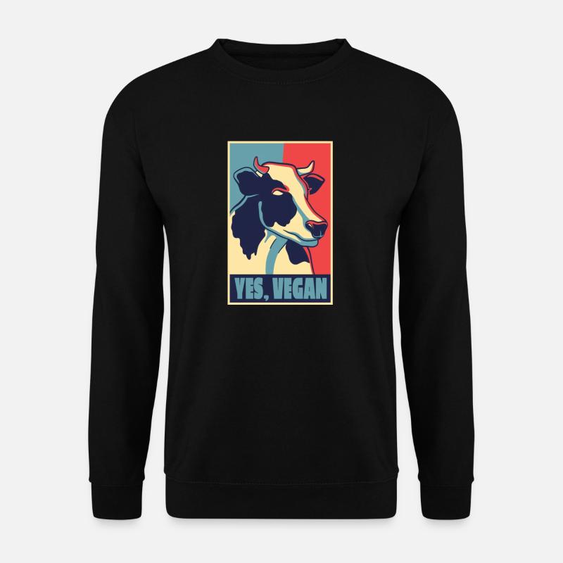 AFFICHE VACHE VEGAN - Sweat-shirt Unisexe - noir