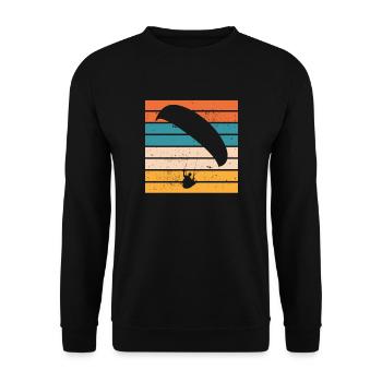Parapente Canoe rétro Vintage - Sweat-shirt Unisexe - noir - Devant - Alina (178cm) & Michal (187cm)