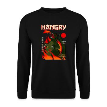 Hangry Moster Faim japonaise - Sweat-shirt Unisexe - noir - Devant - Alina (178cm) & Michal (187cm)