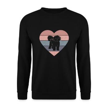 Ich liebe meine Bolonka - Unisex Pullover - Schwarz - Vorne - Alina (178cm) & Michal (187cm)