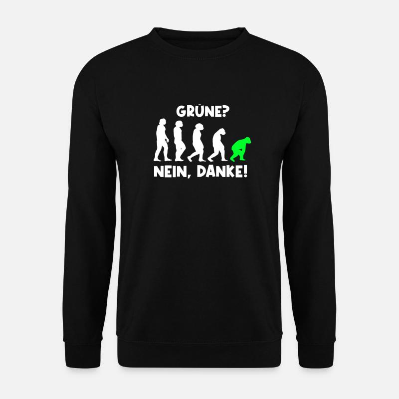 Grün? Nein Danke! Anti Grüne Anti Bearbock - Unisex Pullover - Schwarz