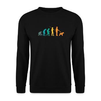 Airedale terrier Dog Vintage Retro Evolution - Unisex Sweatshirt - black - Front - Alina (178cm) & Michal (187cm)