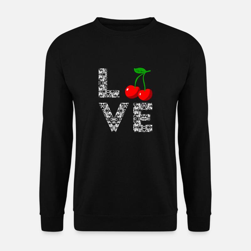 Cherry Cherry Heartbeat Fruit Cherries - Unisex Sweatshirt - black