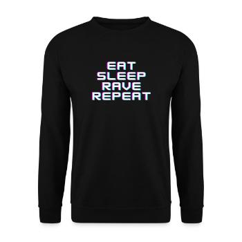 Back Print Rave Cross Rave Quote Raver - Unisex Sweatshirt - black - Front - Alina (178cm) & Michal (187cm)