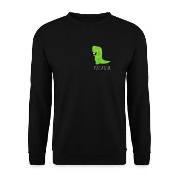 Vinodino Vin Vin Vinosaure - Sweat-shirt Unisexe - noir - Devant - Alina (178cm) & Michal (187cm)