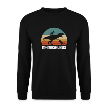Mama Sauraus Dino Mamasaurus dinosaures Rex - Sweat-shirt Unisexe - noir - Devant - Alina (178cm) & Michal (187cm)
