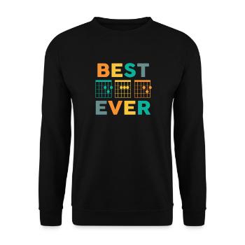 Guitarist Father Best Dad Ever D A D Chord Guitar - Unisex Pullover - Schwarz - Vorne - Alina (178cm) & Michal (187cm)
