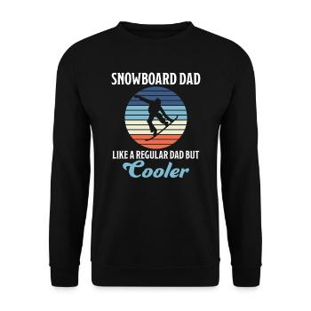 Snowboard Dad Lustige Spruch Snowboarding Geschenk - Unisex Pullover - Schwarz - Vorne - Alina (178cm) & Michal (187cm)
