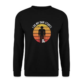 I Do All My Own Stunts Get Well Injury - Unisex Sweatshirt - black - Front - Alina (178cm) & Michal (187cm)