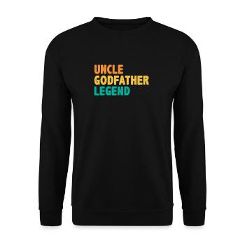 Rétro Uncle Godfather Legend Vintage - Sweat-shirt Unisexe - noir - Devant - Alina (178cm) & Michal (187cm)