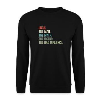 Rétro Uncle Godfather Legend Vintage - Sweat-shirt Unisexe - noir - Devant - Alina (178cm) & Michal (187cm)