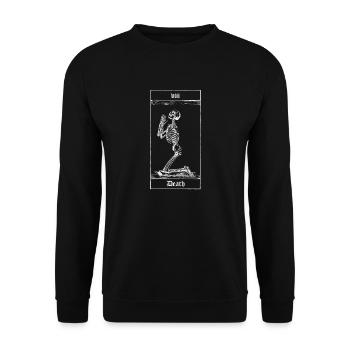 Occult Gothic Grunge Satan 666 Dark Art - Unisex Pullover - Schwarz - Vorne - Alina (178cm) & Michal (187cm)