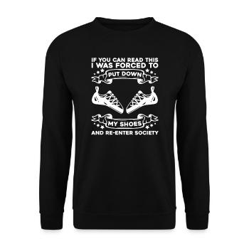 Bouldering - Unisex Sweatshirt - black - Front - Alina (178cm) & Michal (187cm)