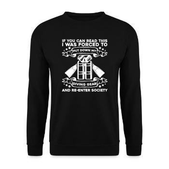 Scuba Tauchen Taucher Tauchsport - Unisex Pullover - Schwarz - Vorne - Alina (178cm) & Michal (187cm)
