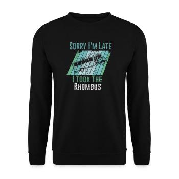 I Took The Rhombus Math Pun Student Teacher Funny - Unisex Sweatshirt - black - Front - Alina (178cm) & Michal (187cm)