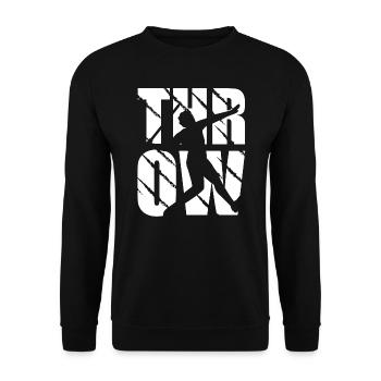 Javelin-Lanceur-Design-Werfrau et Lancer - Sweat-shirt Unisexe - noir - Devant - Alina (178cm) & Michal (187cm)