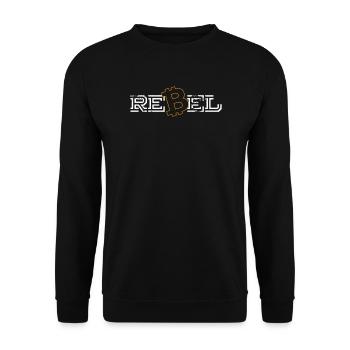 Rebel Bitcoin Cryptocurrency HODLer Crypto BTC Tra - Sweat-shirt Unisexe - noir - Devant - Alina (178cm) & Michal (187cm)