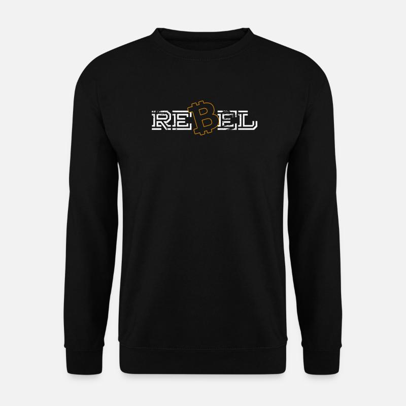 Rebel Bitcoin Cryptocurrency HODLer Crypto BTC Tra - Unisex Sweatshirt - black