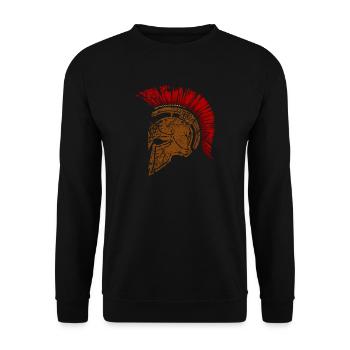 Soldat spartiate Leonidas Corinthian Casque Spartan - Sweat-shirt Unisexe - noir - Devant - Alina (178cm) & Michal (187cm)