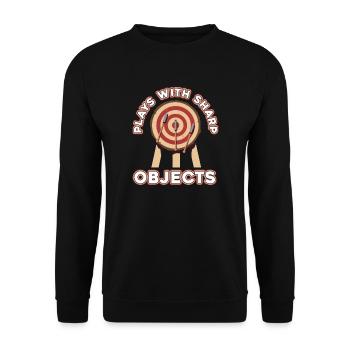 Axe Throw Axe - Unisex Sweatshirt - black - Front - Alina (178cm) & Michal (187cm)