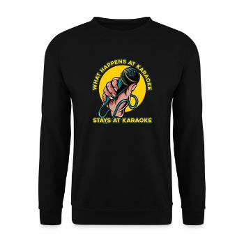 Karaoke Singing - Unisex Sweatshirt - black - Front - Alina (178cm) & Michal (187cm)