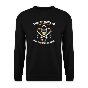 Physics Physicist - Unisex Sweatshirt - black - Front - Alina (178cm) & Michal (187cm)