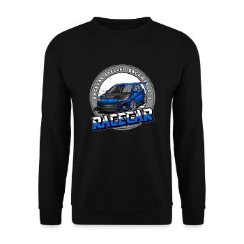 Rennwagen Rennauto - Unisex Pullover - Schwarz - Vorne - Alina (178cm) & Michal (187cm)