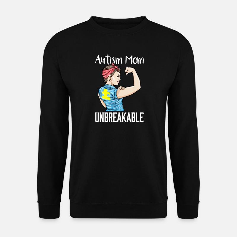 Autism Mom Unbreakable Autistic Child Support - Unisex Pullover - Schwarz
