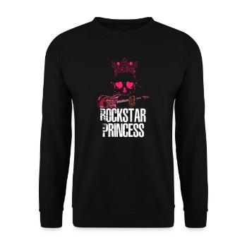 Princesse Rocker Lover Skull Funny Rock Music Girl - Sweat-shirt Unisexe - noir - Devant - Alina (178cm) & Michal (187cm)