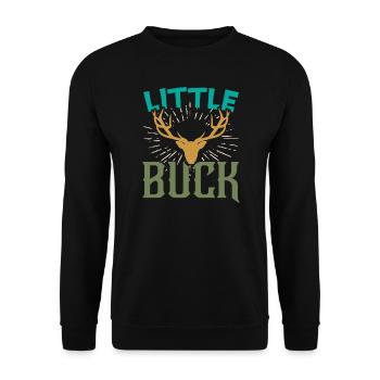 Little Buck Father Son Matching Hunting Gift - Unisex Pullover - Schwarz - Vorne - Alina (178cm) & Michal (187cm)